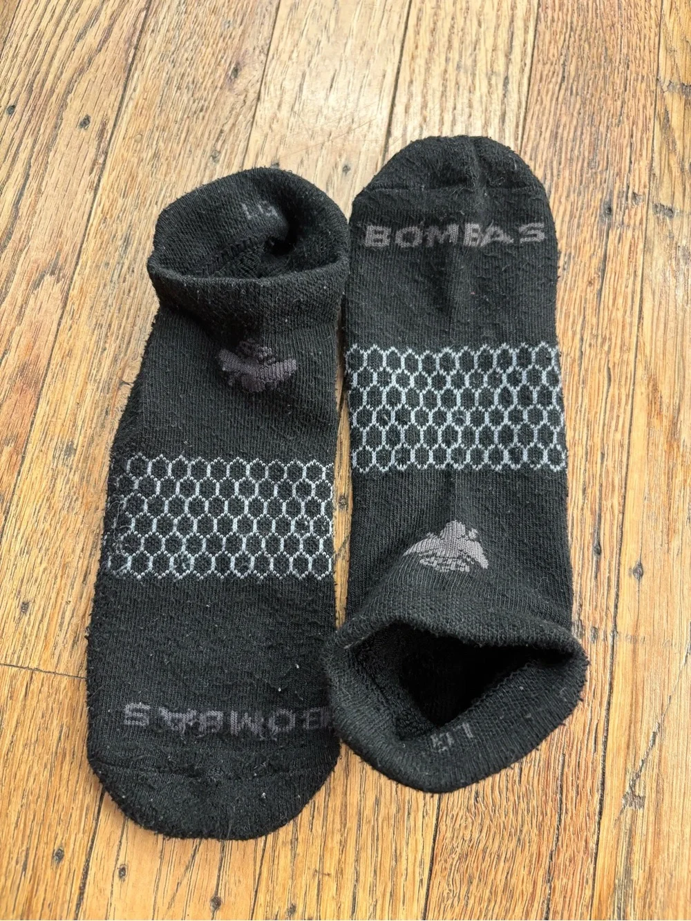 Bombas Black Low-Cut Athletic No-Show Socks with Gray Accents